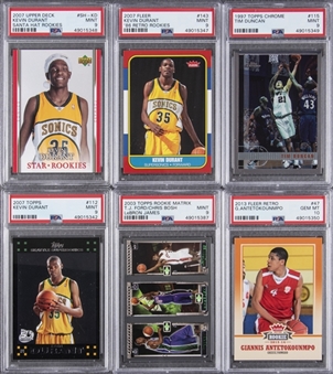 1997/98-2013-14 Assorted Brands Basketball Stars Graded Collection (6 Different) Including James, Giannis, and More!